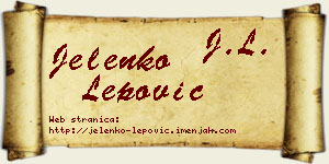 Jelenko Lepović vizit kartica
